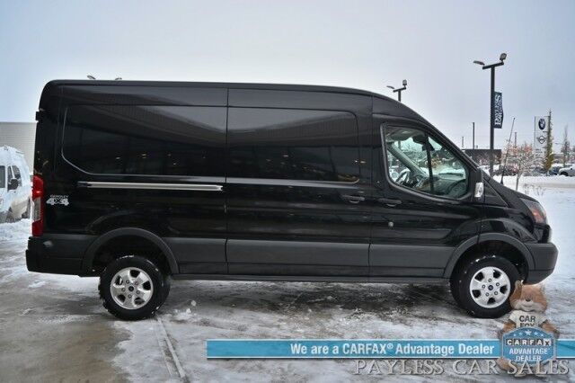 2017 Ford Transit Cargo Van T250 Mid Roof / 4X4 / QUIGLEY Conversion / Long Wheel Base / Leather Seats / Aux Input / Back Up Camera / Rear Parking Sensors / Cruise Control / Air Conditioning / Bulkhead / Built In Shelving / Low Miles Anchorage AK