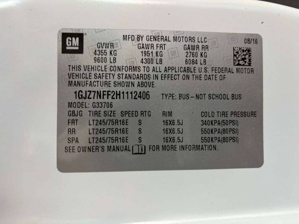 2017 GMC Savana 3500 LS Franklin OH