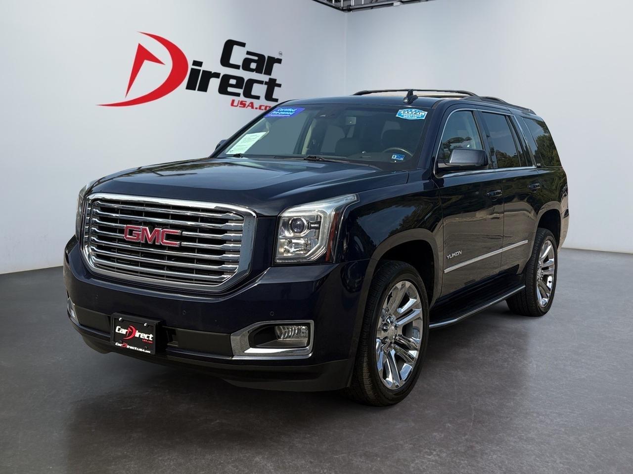 2017 GMC Yukon SLT, SUNROOF, POWER LIFTGATE, RUNNING BOARDS, POWER 3RD ROW SEATING, BLIND SPOT ALERT, LANE KEEP ASSIST, HEATED & COOLING SEATS, HEATED STEERING WHEEL, APPLE CARPLAY/ANDROID AUTO, HEATED 2ND ROW SEATS, CAPTAINS CHAIRS, YUKON TAKE THIS HOME TODAY!