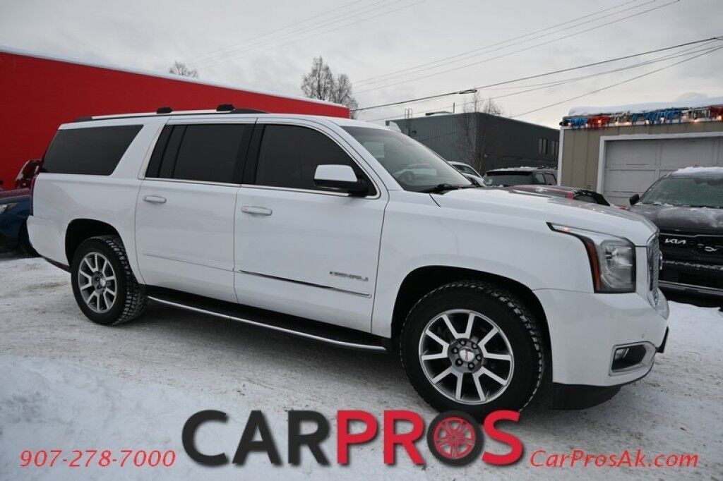 2017 GMC Yukon XL Denali - 6.2L V8 - 4X4 - Heated & Cooled Front Leather Seats - Push To Start - Auto Start - HUD - NAV - Backup Camera - Sunroof - 3rd Row - Seats 7 - Rear Entertainment System - Bose Speakers - Roof Rack - Running Boards - Tow Pkg - 1 Owner Anchorage AK