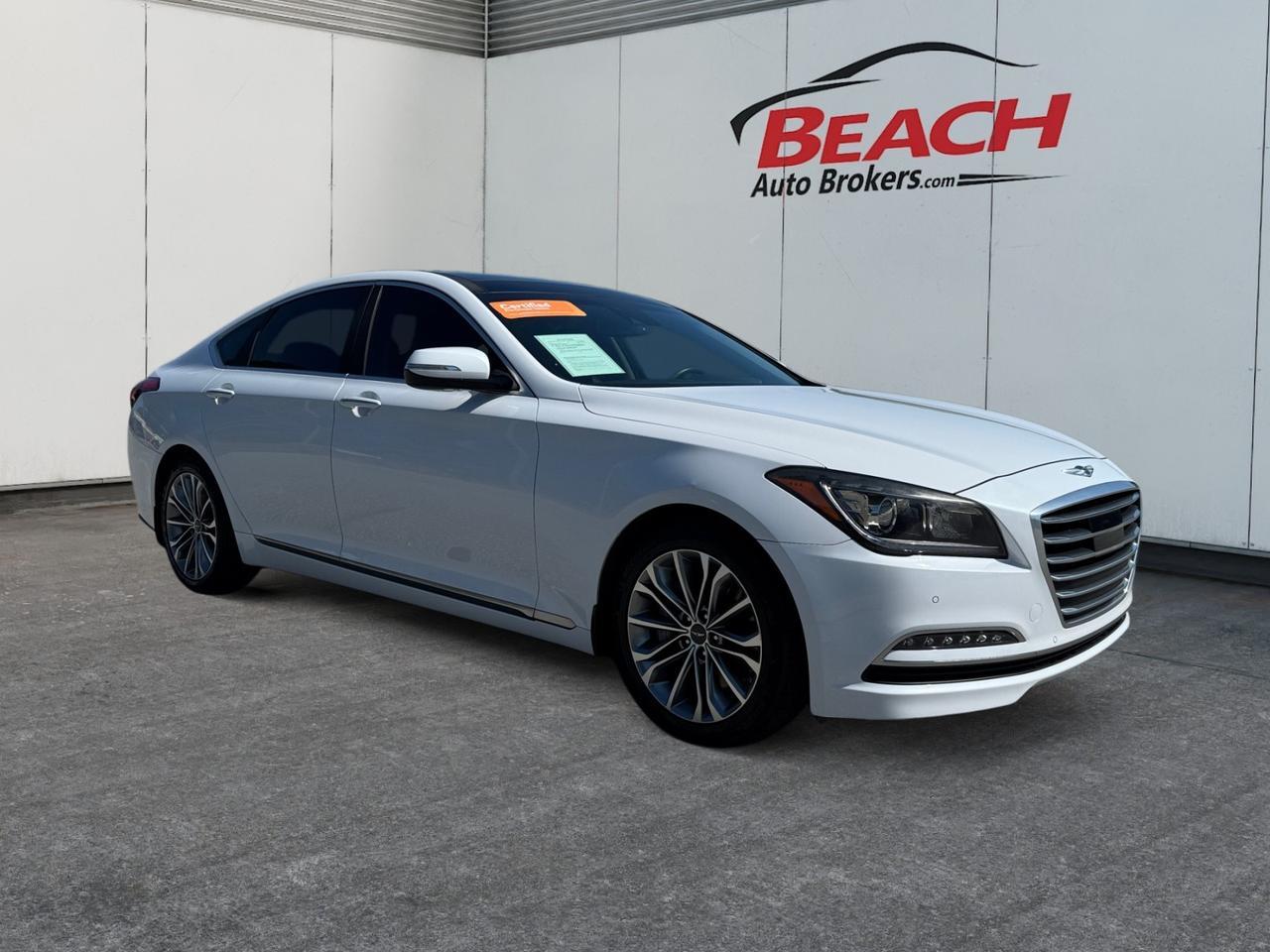 2017 Genesis G80 3.8L, HEATED & COOLED SEATS, SUNROOF, ADJUSTABLE PEDALS, MEMORY DRIVER SEAT, KEYLESS ENTRY & START, CLEAN CARFAX, DONT MISS OUT ON THIS LUXURY SEDAN!!! Norfolk VA