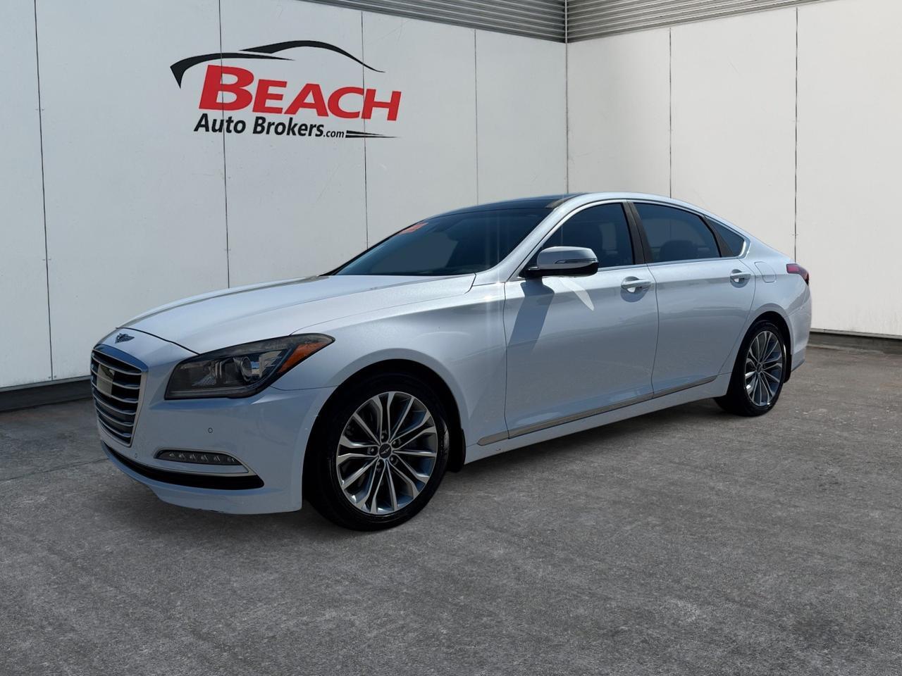 2017 Genesis G80 3.8L, HEATED & COOLED SEATS, SUNROOF, ADJUSTABLE PEDALS, MEMORY DRIVER SEAT, KEYLESS ENTRY & START, CLEAN CARFAX, DONT MISS OUT ON THIS LUXURY SEDAN!!! Norfolk VA