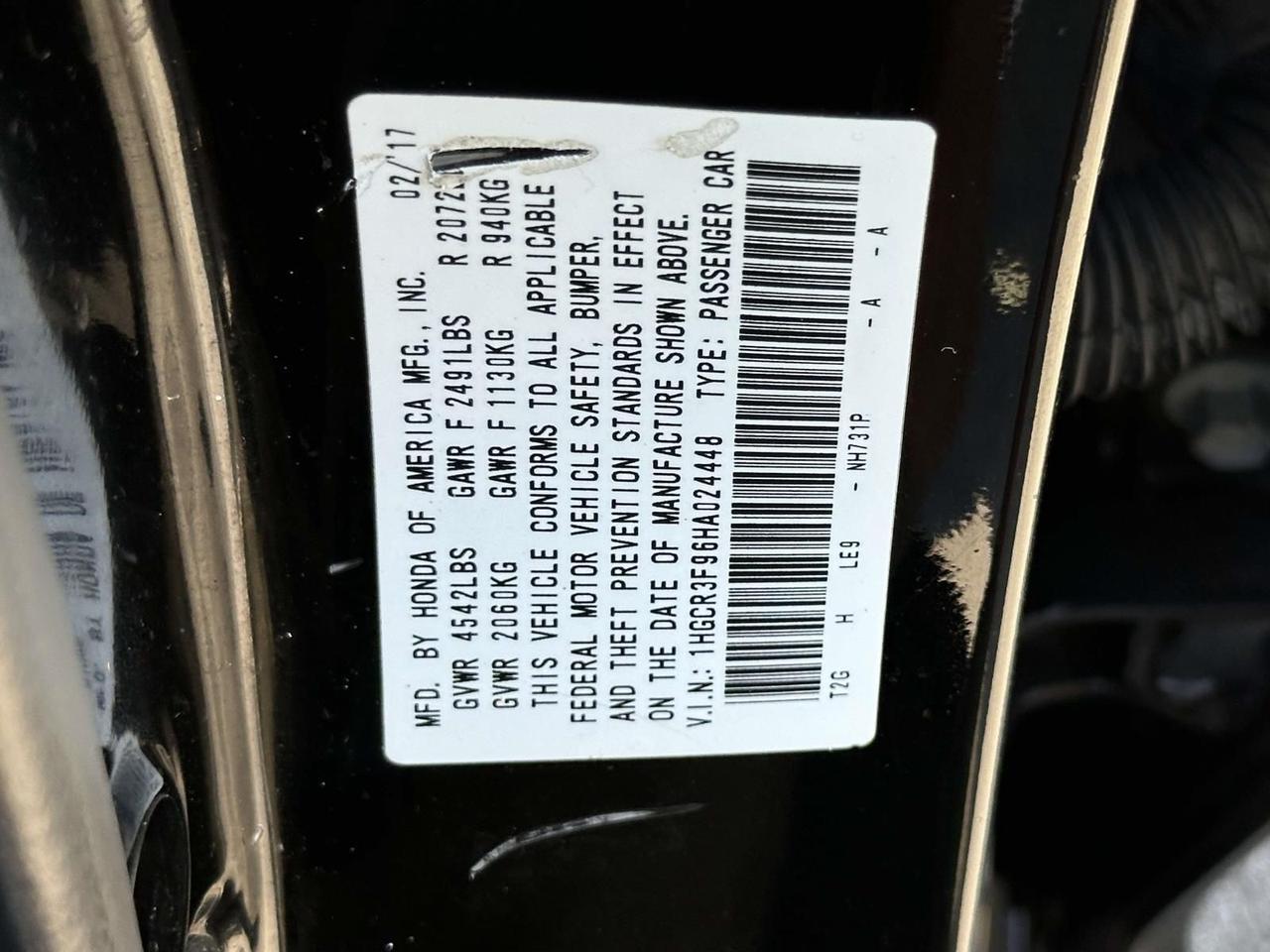 2017 Honda Accord Touring Alexandria VA