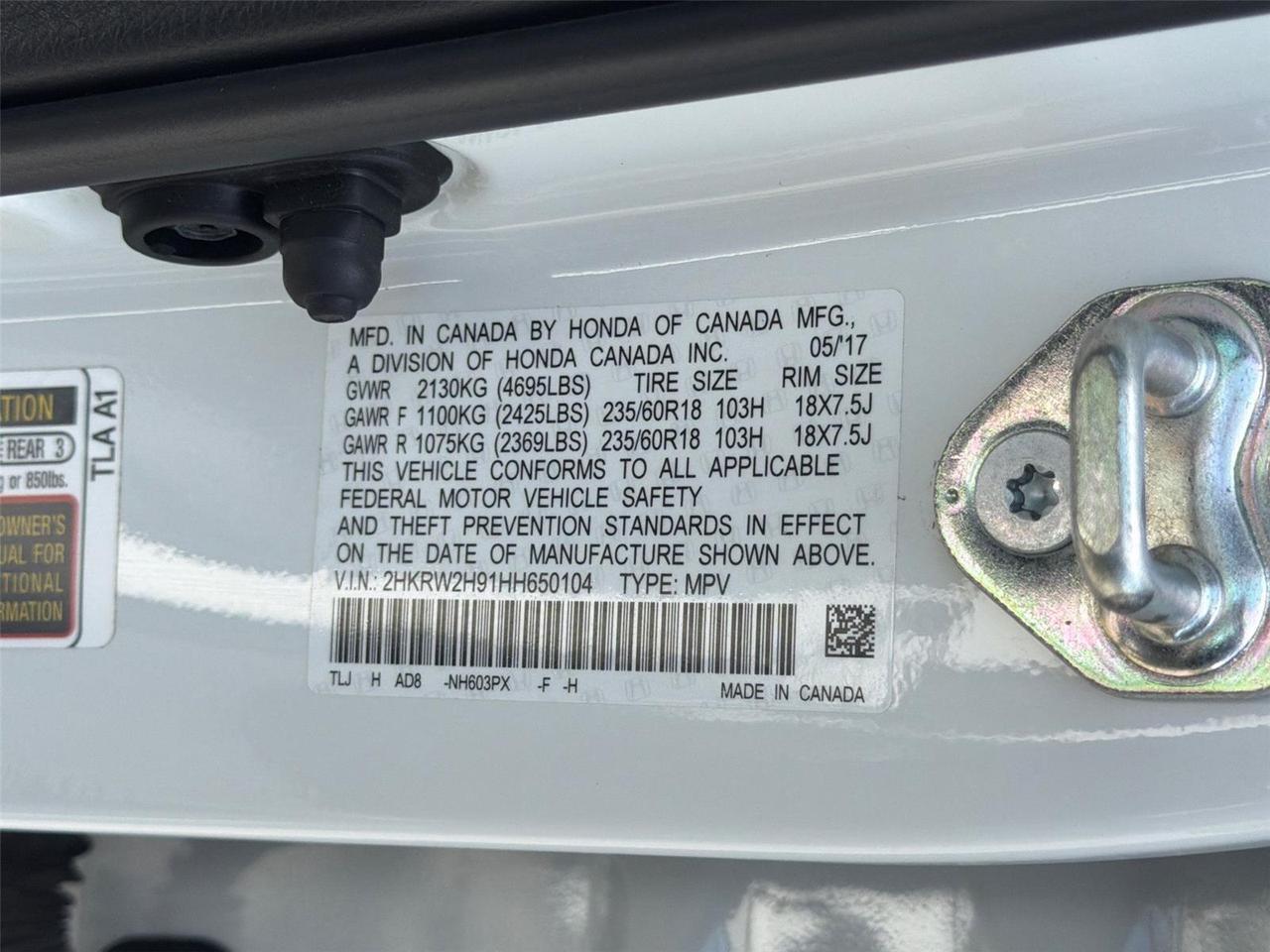 2017 Honda CR-V Touring Hagerstown MD