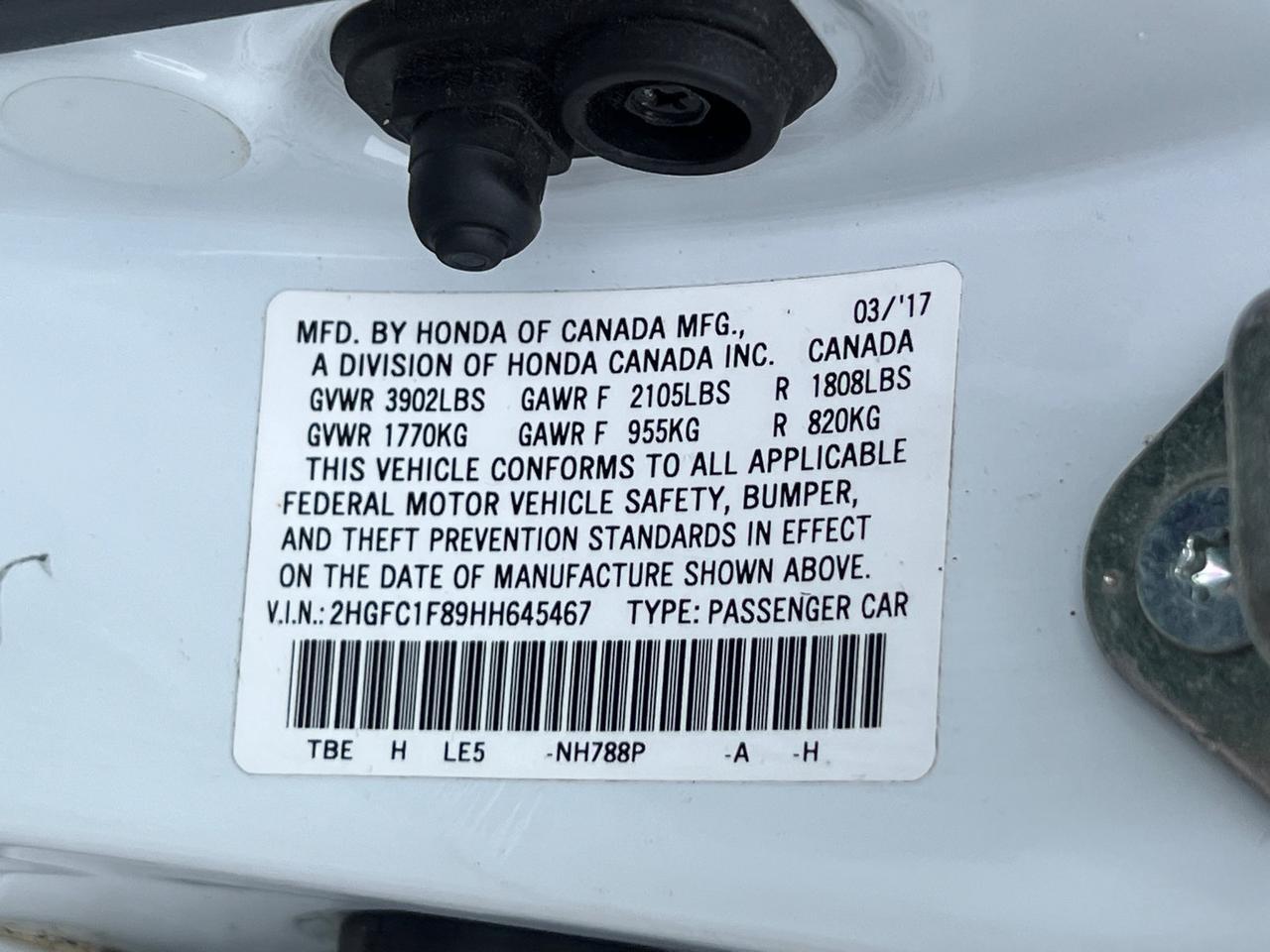 2017 Honda Civic EX-L Hagerstown MD