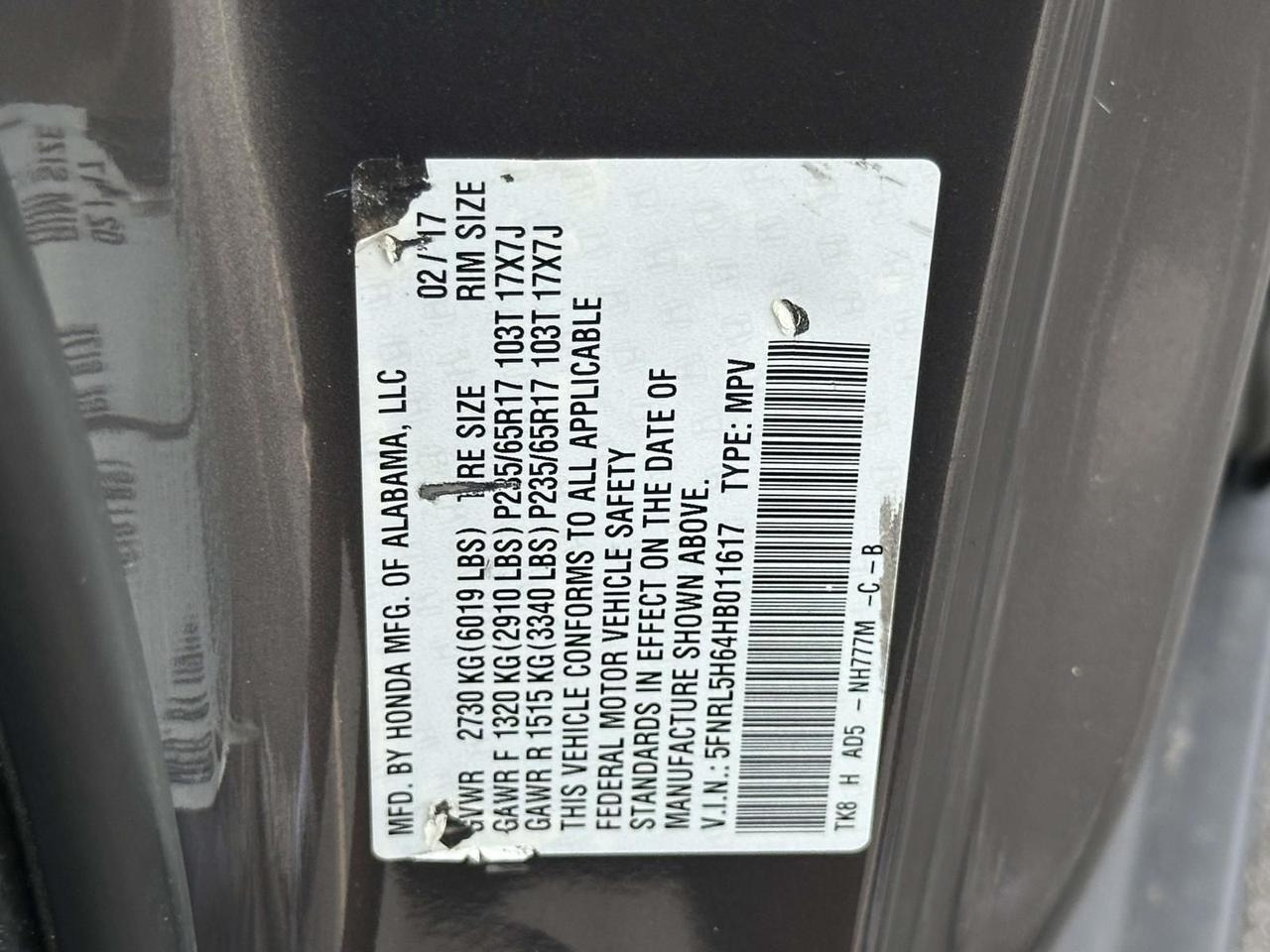 2017 Honda Odyssey EX-L Alexandria VA