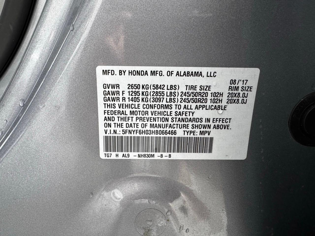 2017 Honda Pilot Elite Fredericksburg VA