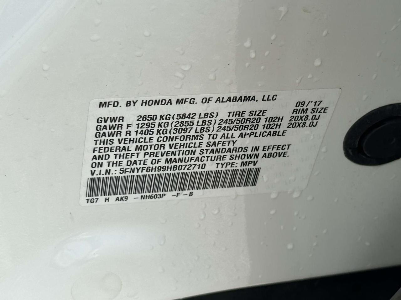 2017 Honda Pilot Touring Alexandria VA