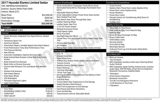 2017 Hyundai Elantra Limited Raleigh NC