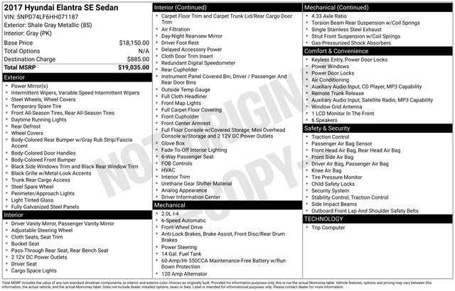 2017 Hyundai Elantra SE Raleigh NC