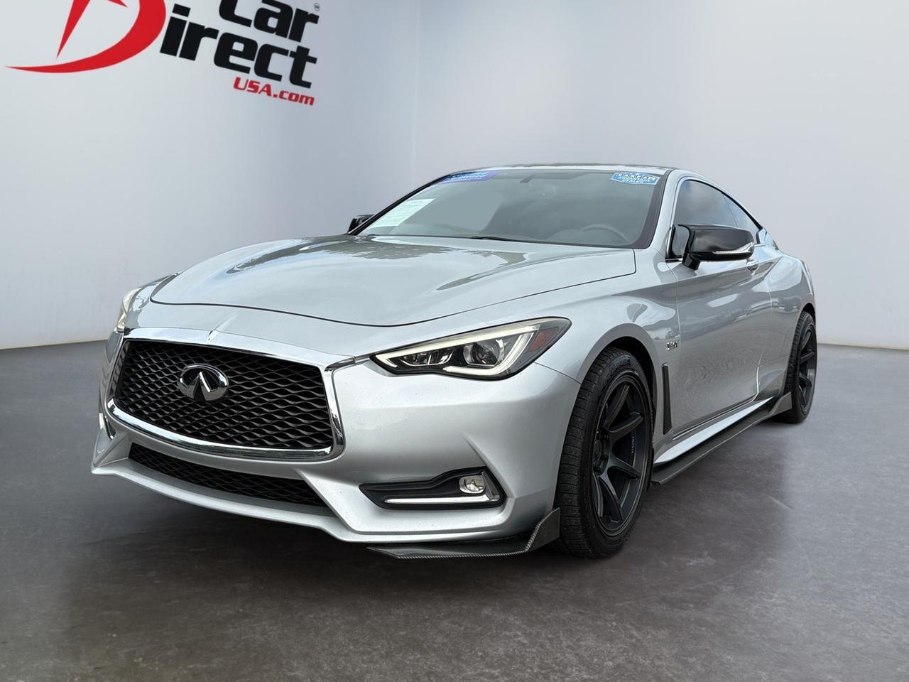 2017 INFINITI Q60 3.0t Red Sport, BLIND SPOT ALERT, LANE KEEP ASSIST, BACKUP CAMERA, DUAL DISPLAY SYSTEM, SUNROOF, PADDLE SHIFTERS, APPLE CARPLAY/ANDROID AUTO, HEATED STEERING WHEEL & SEATS, ONLY 75K MILES, RIP UP THE ROAD!