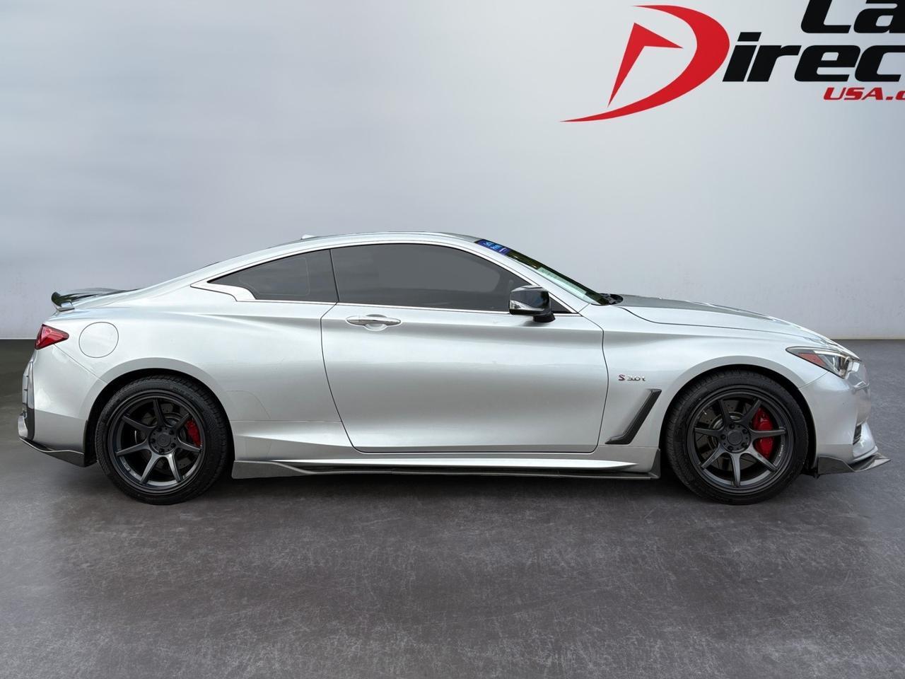 2017 INFINITI Q60 3.0t Red Sport, BLIND SPOT ALERT, LANE KEEP ASSIST, BACKUP CAMERA, DUAL DISPLAY SYSTEM, SUNROOF, PADDLE SHIFTERS, APPLE CARPLAY/ANDROID AUTO, HEATED STEERING WHEEL & SEATS, ONLY 75K MILES, RIP UP THE ROAD!