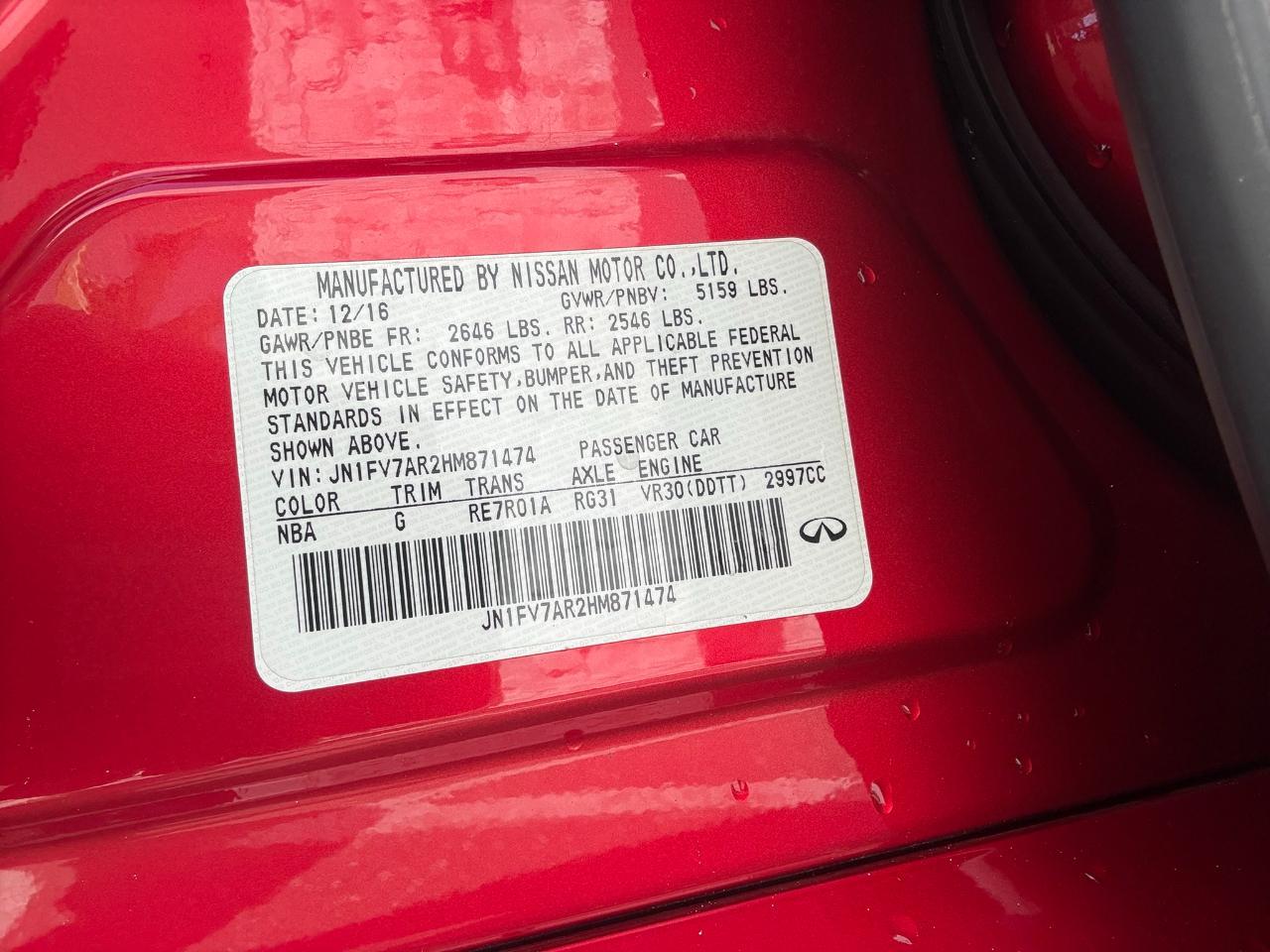 2017 Infiniti Q50 Red Sport 400 AWD Jacksonville FL