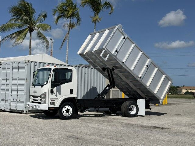 2017 Isuzu NPR GAS 14' Aluminum Trash Dump Truck