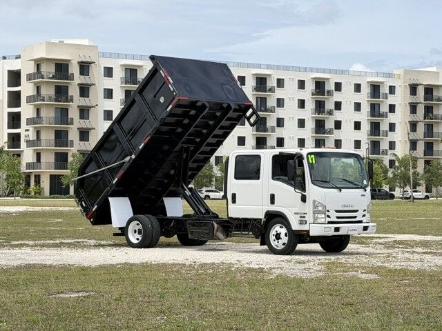 2017 Isuzu NPR-XD Crew Cab DSL 14' Steel Landscape Dump Truck Homestead FL