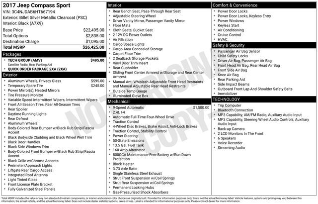 2017 Jeep Compass Sport Raleigh NC