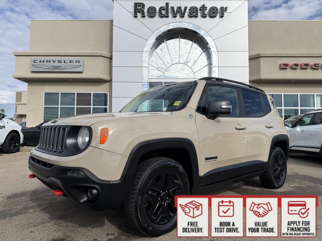 2017 Jeep Renegade Deserthawk 4WD | Mojave Sand | BeatsAudio Premium Sound | Backup Camera | Towing Pkg | Keyless Entry