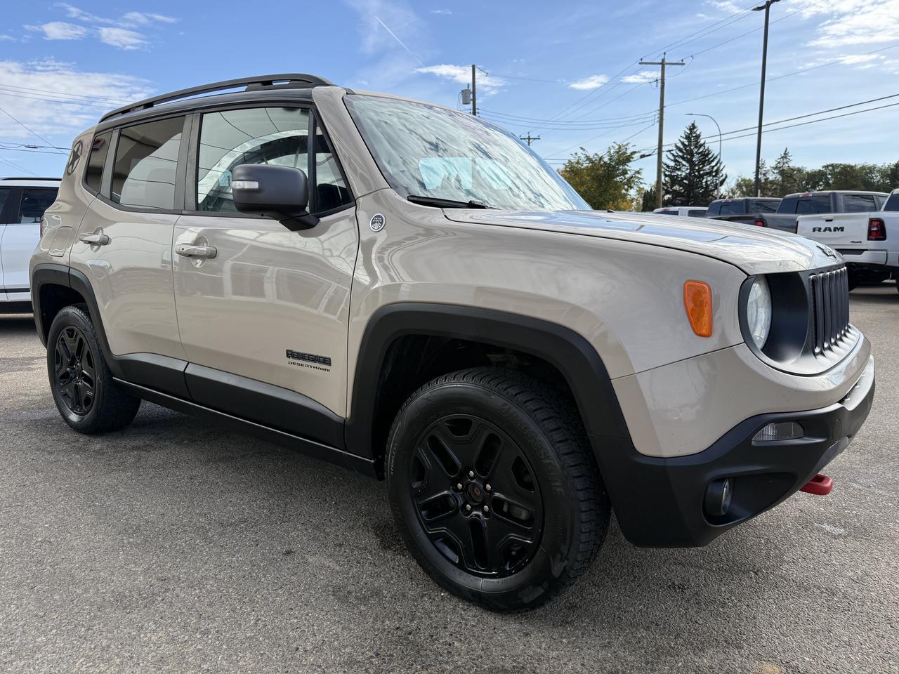 2017 Jeep Renegade Deserthawk 4WD | Mojave Sand | BeatsAudio Premium Sound | Backup Camera | Towing Pkg | Keyless Entry Redwater AB