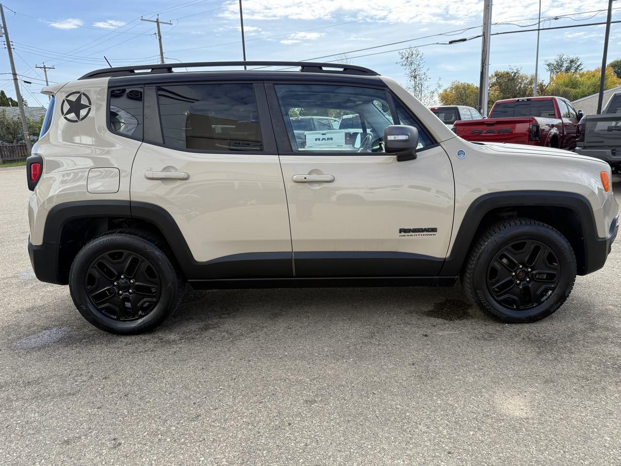 2017 Jeep Renegade Deserthawk 4WD | Mojave Sand | BeatsAudio Premium Sound | Backup Camera | Towing Pkg | Keyless Entry Redwater AB