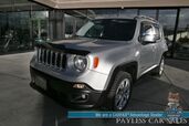 2017 Jeep Renegade Limited / 4X4 / AutoStart / Power & Heated Leather Seats / Heated Steering Wheel / Dual Sunroof's / Navigation / Bluetooth / Backup Camera / Keyless Entry & Start / Tow Pkg / 29 MPG / Only 34K Miles