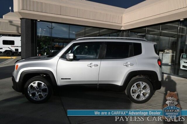 2017 Jeep Renegade Limited / 4X4 / AutoStart / Power & Heated Leather Seats / Heated Steering Wheel / Dual Sunroof's / Navigation / Bluetooth / Backup Camera / Keyless Entry & Start / Tow Pkg / 29 MPG / Only 34K Miles Anchorage AK 2017 Jeep Renegade Limited / 4X4 / AutoStart / Power & Heated Leather Seats / Heated Steering Wheel / Dual Sunroof's / Navigation / Bluetooth / Backup Camera / Keyless Entry & Start / Tow Pkg / 29 MPG / Only 34K Miles Anchorage AK