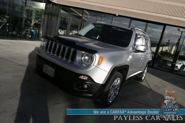 2017 Jeep Renegade Limited / 4X4 / AutoStart / Power & Heated Leather Seats / Heated Steering Wheel / Dual Sunroof's / Navigation / Bluetooth / Backup Camera / Keyless Entry & Start / Tow Pkg / 29 MPG / Only 34K Miles Anchorage AK 2017 Jeep Renegade Limited / 4X4 / AutoStart / Power & Heated Leather Seats / Heated Steering Wheel / Dual Sunroof's / Navigation / Bluetooth / Backup Camera / Keyless Entry & Start / Tow Pkg / 29 MPG / Only 34K Miles Anchorage AK