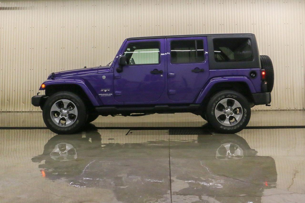 2017 Jeep Wrangler 4x4 Unlimited Sahara Nav Remote Start Red Deer AB