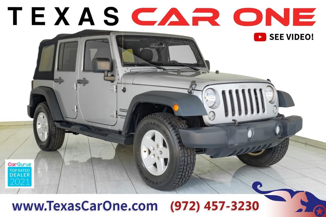 2017 Jeep Wrangler UNLIMITED SPORT 4WD AUTOMATIC SOFT TOP CONVERTIBLE CRUISE CONTRO