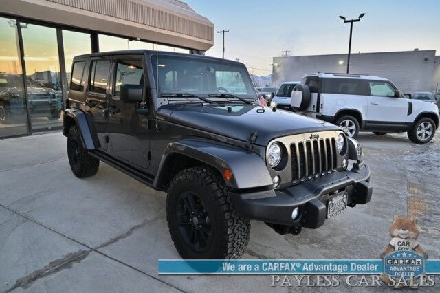 2017 Jeep Wrangler Unlimited / 4X4 / Auto Start / Winter Edition / Heated Leather Trimmed Seats / Navigation / Alpine Speakers / 3-Piece Hard Top / Bluetooth / USB & Aux Input / Power Windows, Mirrors, & Locks / Tow Pkg Anchorage AK 2017 Jeep Wrangler Unlimited / 4X4 / Auto Start / Winter Edition / Heated Leather Trimmed Seats / Navigation / Alpine Speakers / 3-Piece Hard Top / Bluetooth / USB & Aux Input / Power Windows, Mirrors, & Locks / Tow Pkg Anchorage AK
