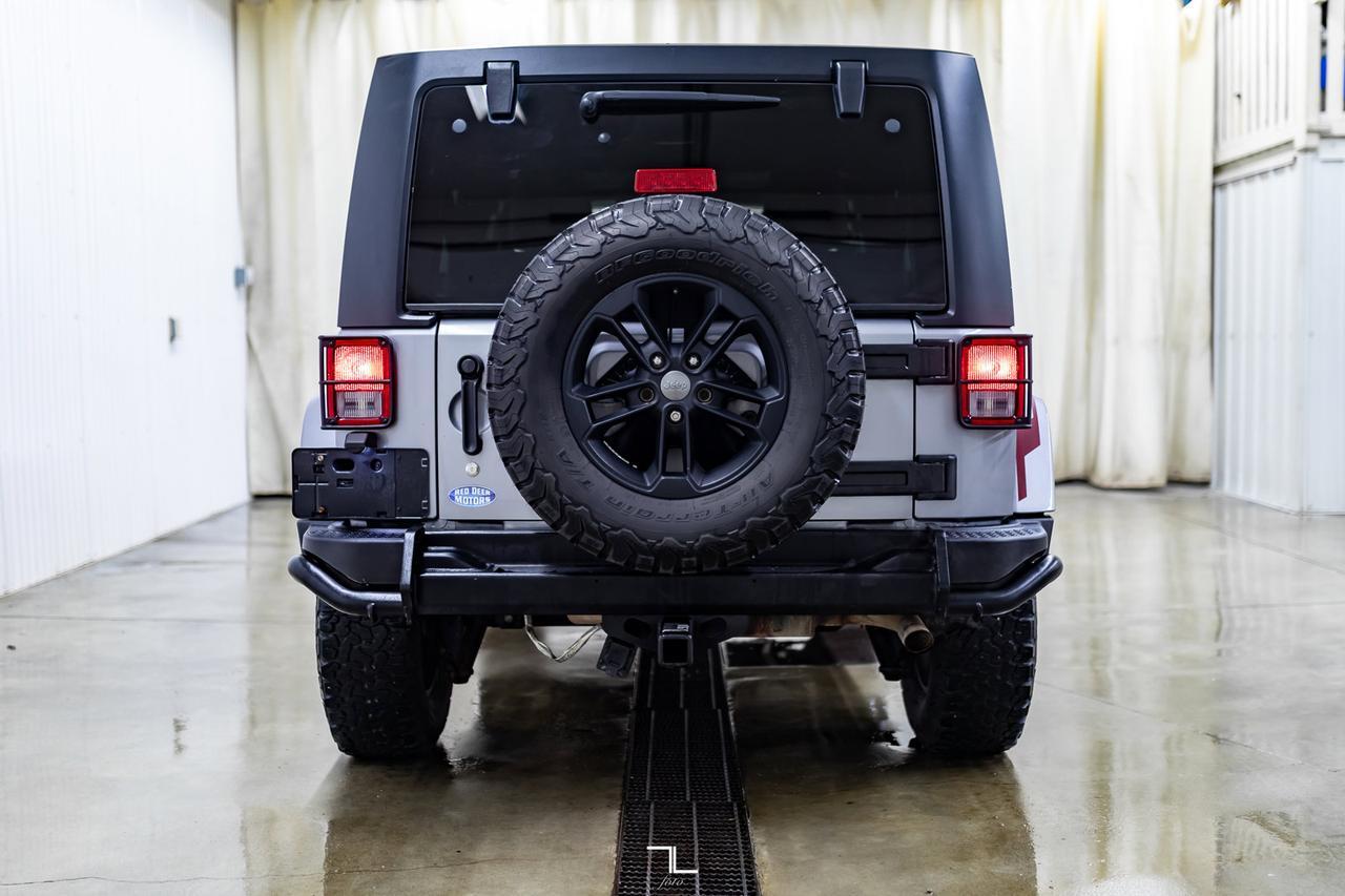 2017 Jeep Wrangler Unlimited 4x4 Sahara Winter Edition Leather Manual Red Deer AB