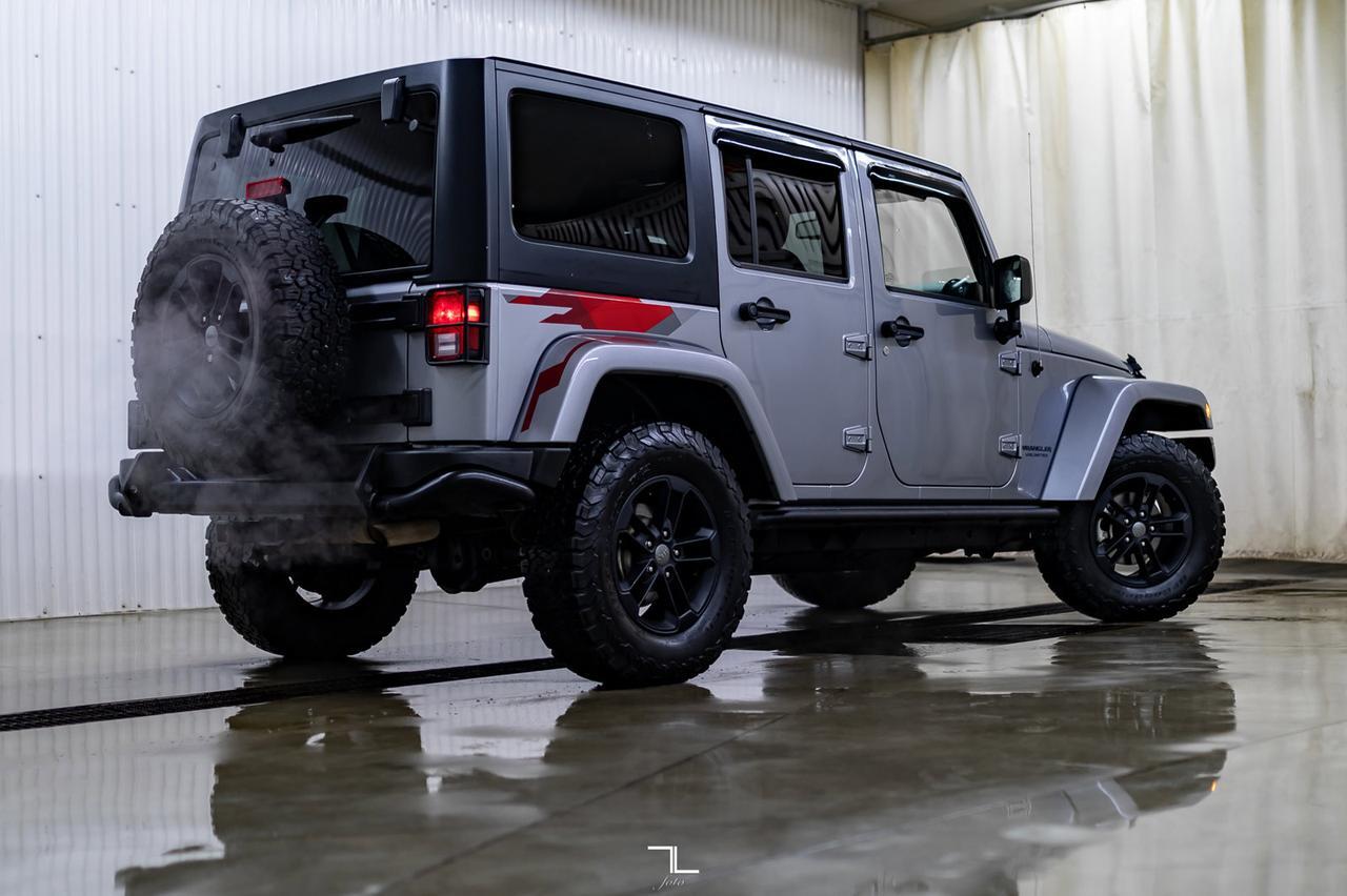 2017 Jeep Wrangler Unlimited 4x4 Sahara Winter Edition Leather Manual Red Deer AB