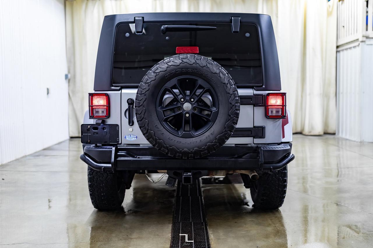 2017 Jeep Wrangler Unlimited 4x4 Sahara Winter Edition Leather Manual Red Deer AB