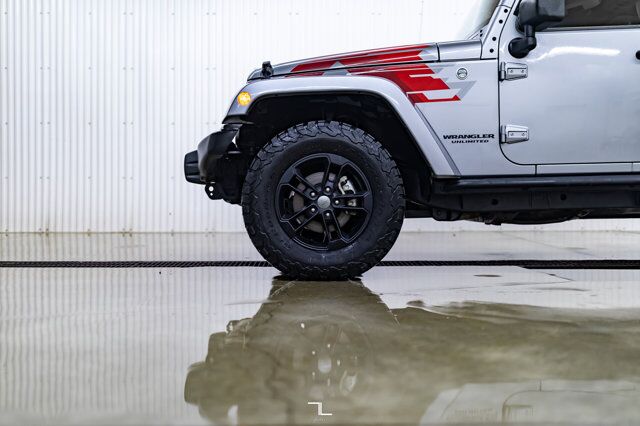 2017 Jeep Wrangler Unlimited 4x4 Sahara Winter Edition Leather Manual Red Deer AB