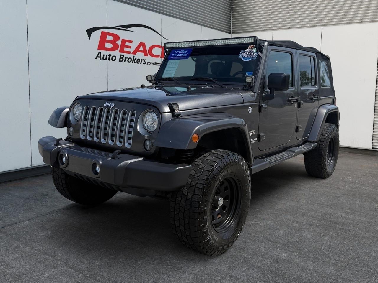 2017 Jeep Wrangler Unlimited Sahara, BLUETOOTH, POWER/HEATED MIRRORS, REMOTE START, TOW HOOKS, TOW PACKAGE, RUNNING BOARDS, CLEAN CARFAX! Norfolk VA