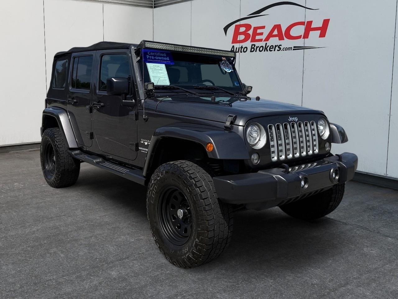 2017 Jeep Wrangler Unlimited Sahara, BLUETOOTH, POWER/HEATED MIRRORS, REMOTE START, TOW HOOKS, TOW PACKAGE, RUNNING BOARDS, CLEAN CARFAX! Norfolk VA