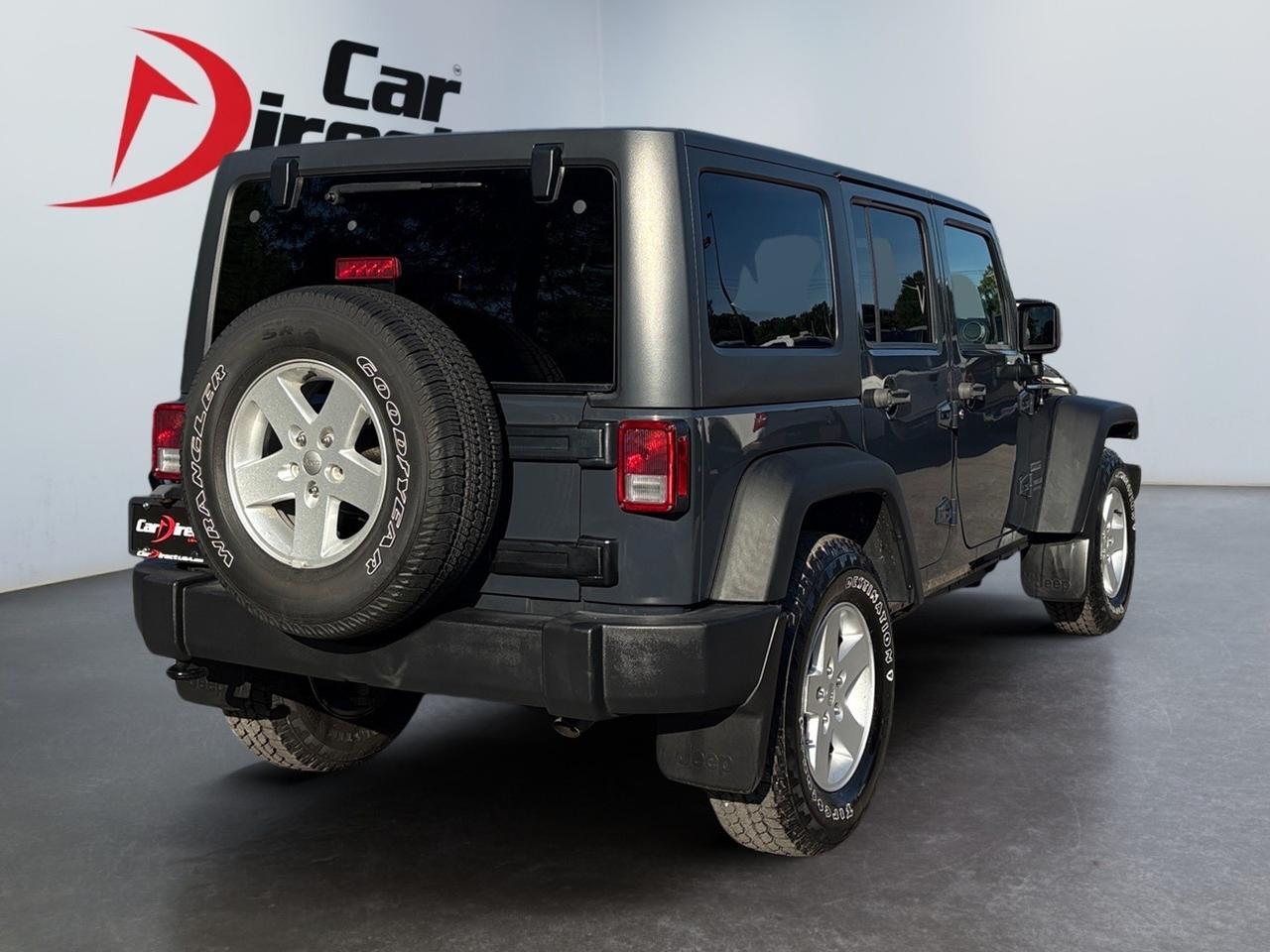 2017 Jeep Wrangler Unlimited Sport, HARD TOP, UCONNECT BLUETOOTH, POWER/HEATED MIRRORS, TOW PACKAGE, REMOTE KEYLESS ENTRY, TINTED GLASS, CLEAN CARFAX, THIS WRANGLER IS READY FOR ITS NEXT ADVENTURE! Virginia Beach VA