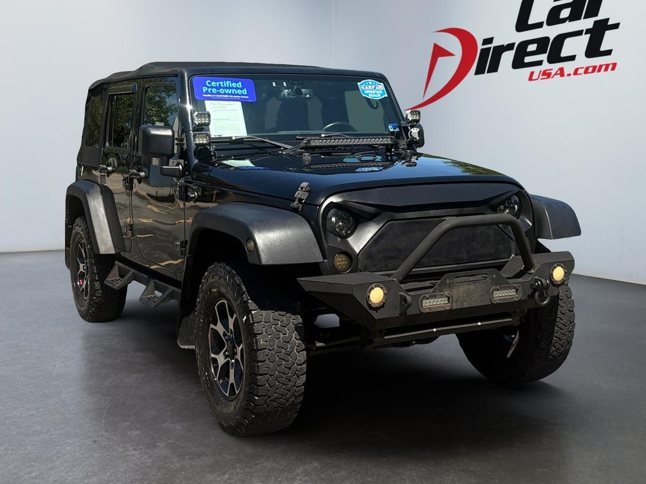 2017 Jeep Wrangler Unlimited Sport, RUNNING BOARDS, TOW PACKAGE, FENDER FLARES, POWER HEATED MIRRORS, SOFT TOP, USB AUX PORT, ONLY 51K MILES, GET THIS JEEP ON THE ROAD!