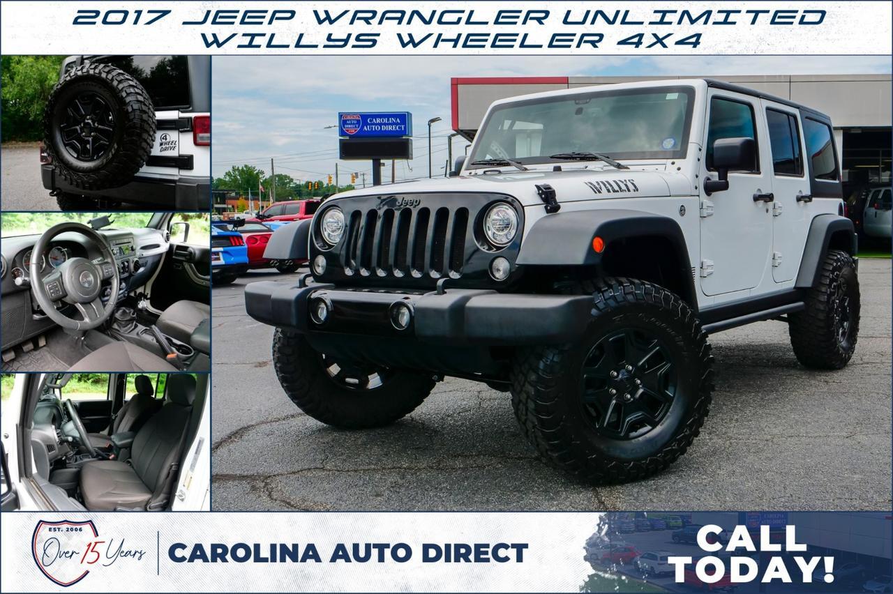 2017 Jeep Wrangler Unlimited Willys Wheeler 4x4 / LED Lighting / Hard Top / Manual! Lincolnton NC