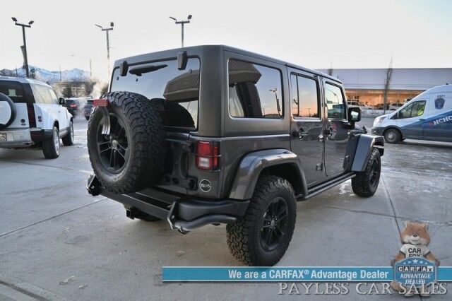 2017 Jeep Wrangler Unlimited Winter Edition / 4X4 / Auto Start / Heated Leather Trimmed Seats / Navigation / Alpine Speakers / 3-Piece Hard Top / Bluetooth / USB & Aux Input / Power Windows, Mirrors, & Locks / Block Heater / Tow Pkg Wasilla AK