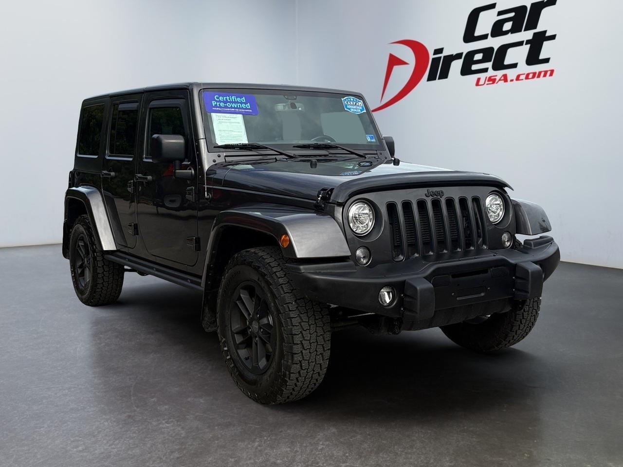 2017 Jeep Wrangler Unlimited Winter, RUNNING BOARDS, FENDER FLARES, REMOTE START, HEATED SEATS, NAVIGATION, HARD TOP, ALPINE SOUND SYSTEM, LOW MILES, ONLY 1 OWNER, CLEAN CARFAX, WRANGLE THE ROAD!