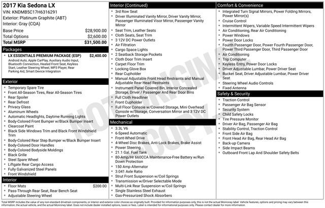 2017 Kia Sedona LX Raleigh NC