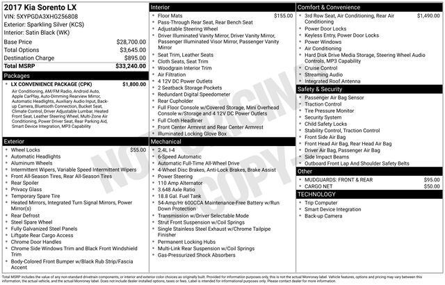 2017 Kia Sorento LX Raleigh NC