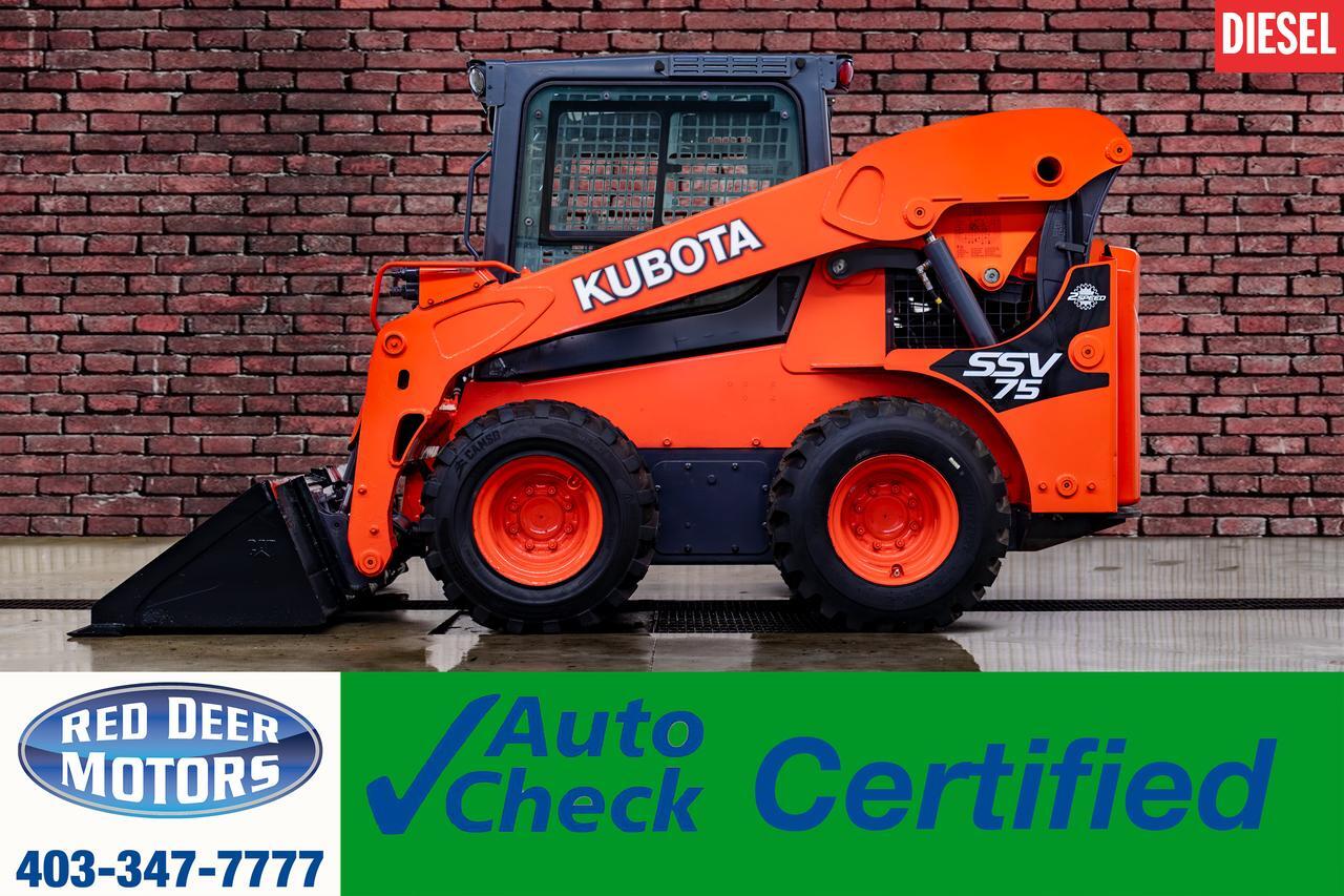 2017 Kubota SSV75 Skid Steer Loader Bucket Diesel