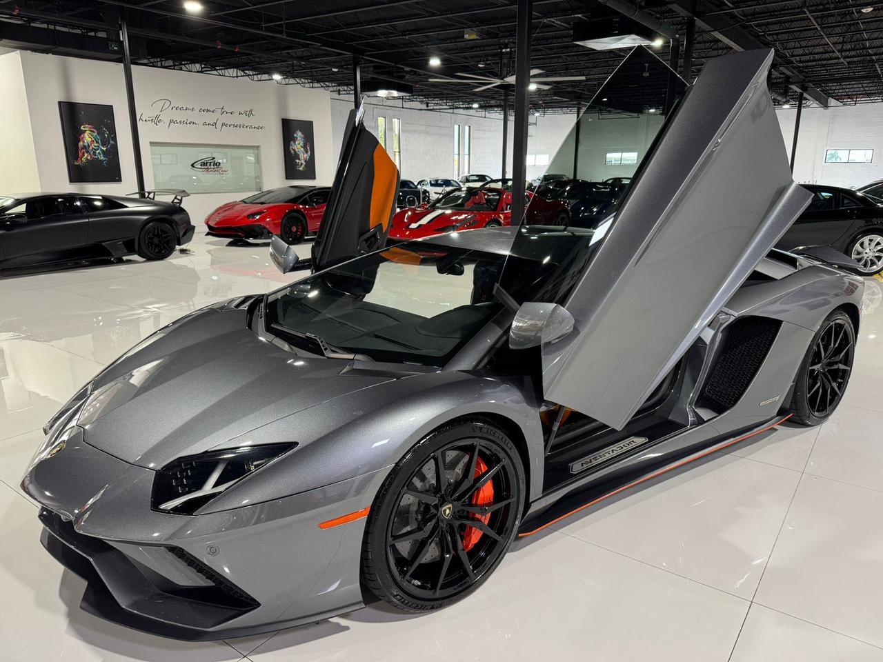 2017 Lamborghini Aventador S Grigio Estoque paint, leather/alcantara interior, Sensonum audio, signed by Stephan Winkelmann!! Fort Lauderdale FL