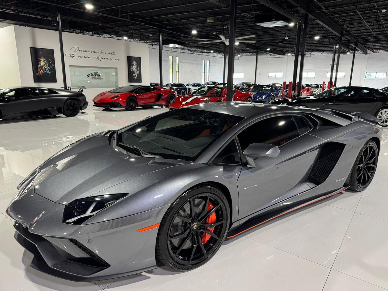 2017 Lamborghini Aventador S Grigio Estoque paint, leather/alcantara interior, Sensonum audio, signed by Stephan Winkelmann!! Fort Lauderdale FL
