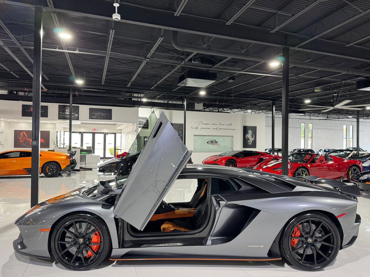 2017 Lamborghini Aventador S Grigio Estoque paint, leather/alcantara interior, Sensonum audio, signed by Stephan Winkelmann!! Fort Lauderdale FL