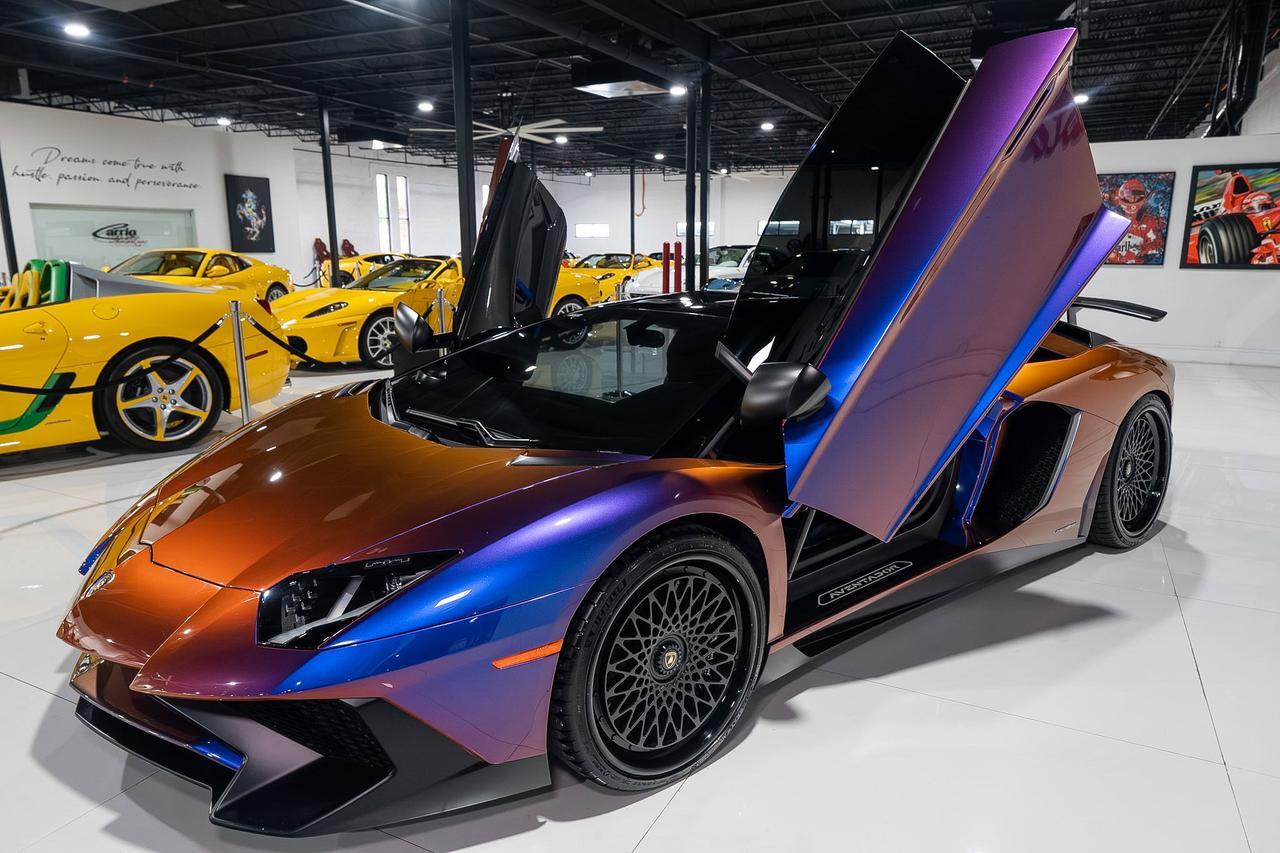 2017 Lamborghini Aventador SV Roadster ONE-OF-ONE! Ad Personam Blu Lial paint, Nero Ade interior, carbon galore AND MUCH MORE!! Fort Lauderdale FL