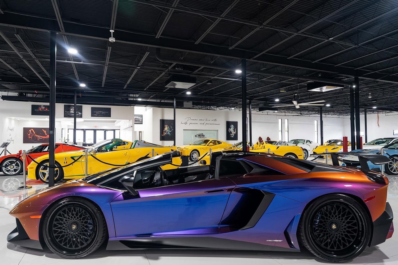 2017 Lamborghini Aventador SV Roadster ONE-OF-ONE! Ad Personam Blu Lial paint, Nero Ade interior, carbon galore AND MUCH MORE!! Fort Lauderdale FL