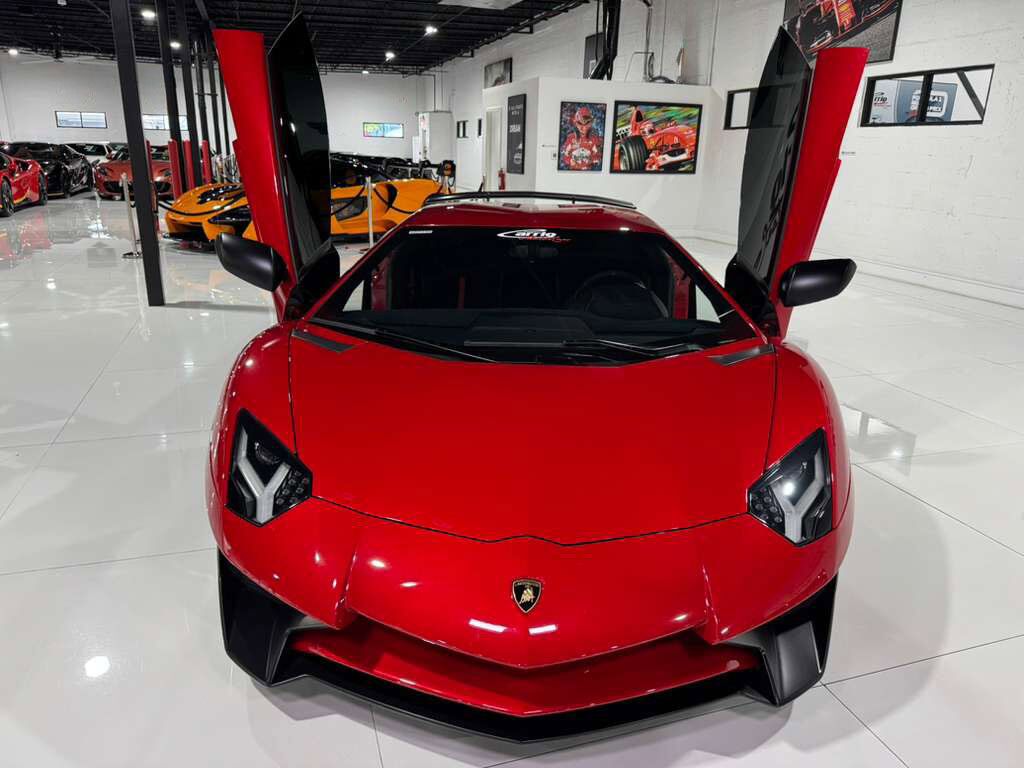 2017 Lamborghini Aventador SV Rosso Bia Glittered paint, carbon galore AND MUCH MORE!! Fort Lauderdale FL