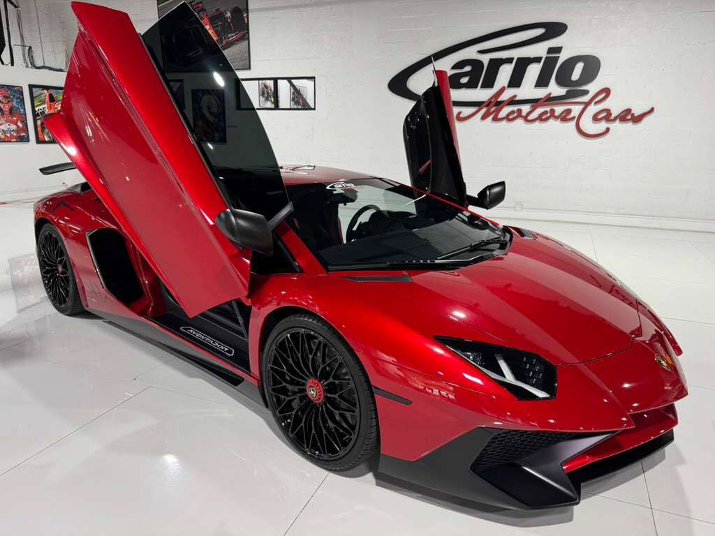 2017 Lamborghini Aventador SV Rosso Bia Glittered paint, carbon galore AND MUCH MORE!! Fort Lauderdale FL